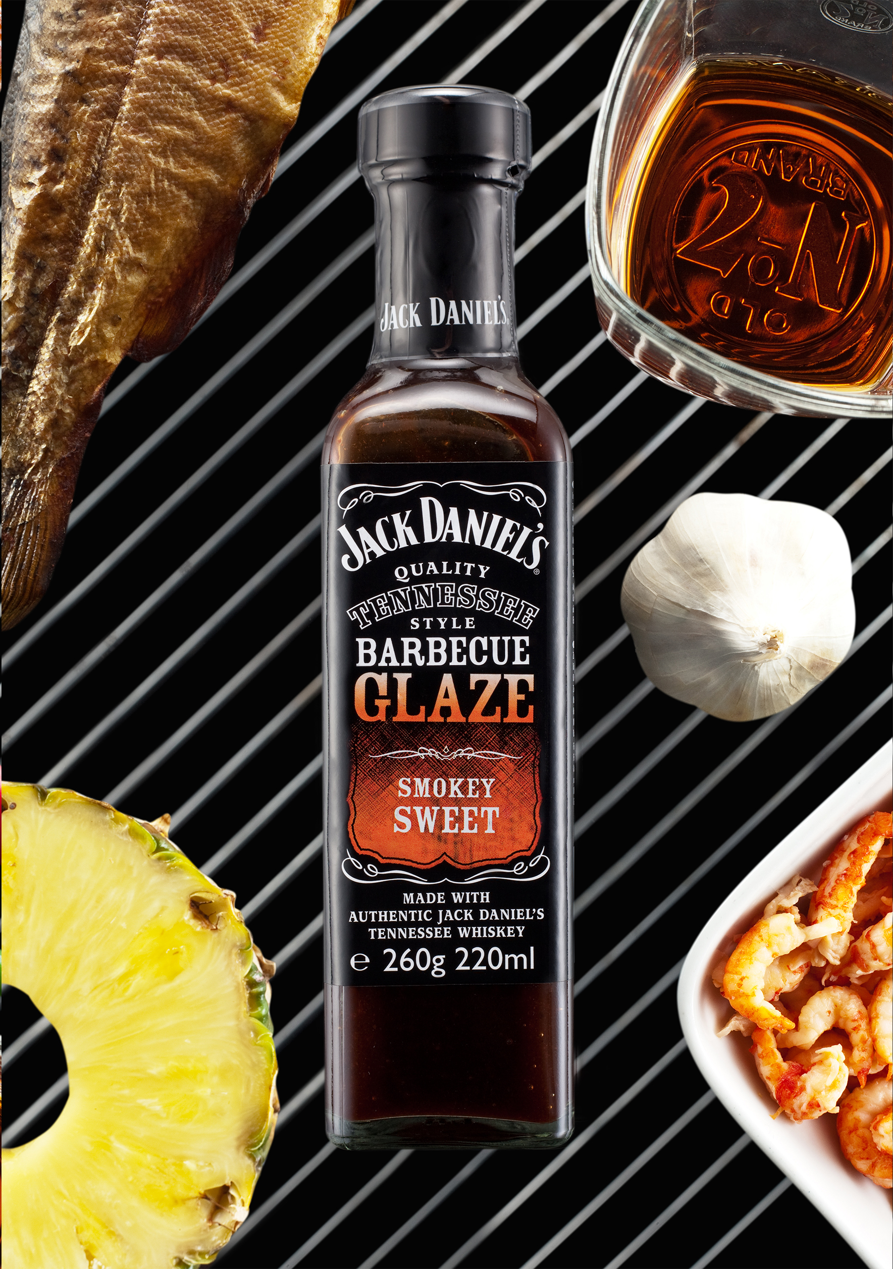 Kreative Produktfotografie: Barbecuesauce mit ausgewählten Zutaten